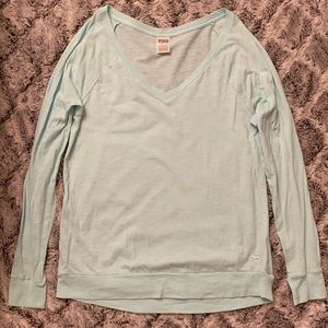PINK Victoria’s Secret aqua long sleeve tshirt
